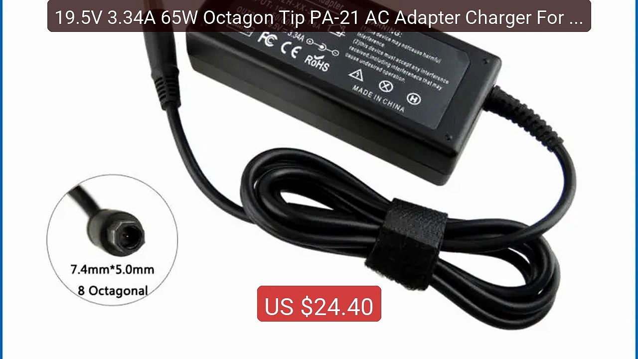 19.5V 3.34A 65W Octagon Tip PA-21 AC Adapter Charger For Dell ... -- Hot Deal 2026 | Limited Offer!