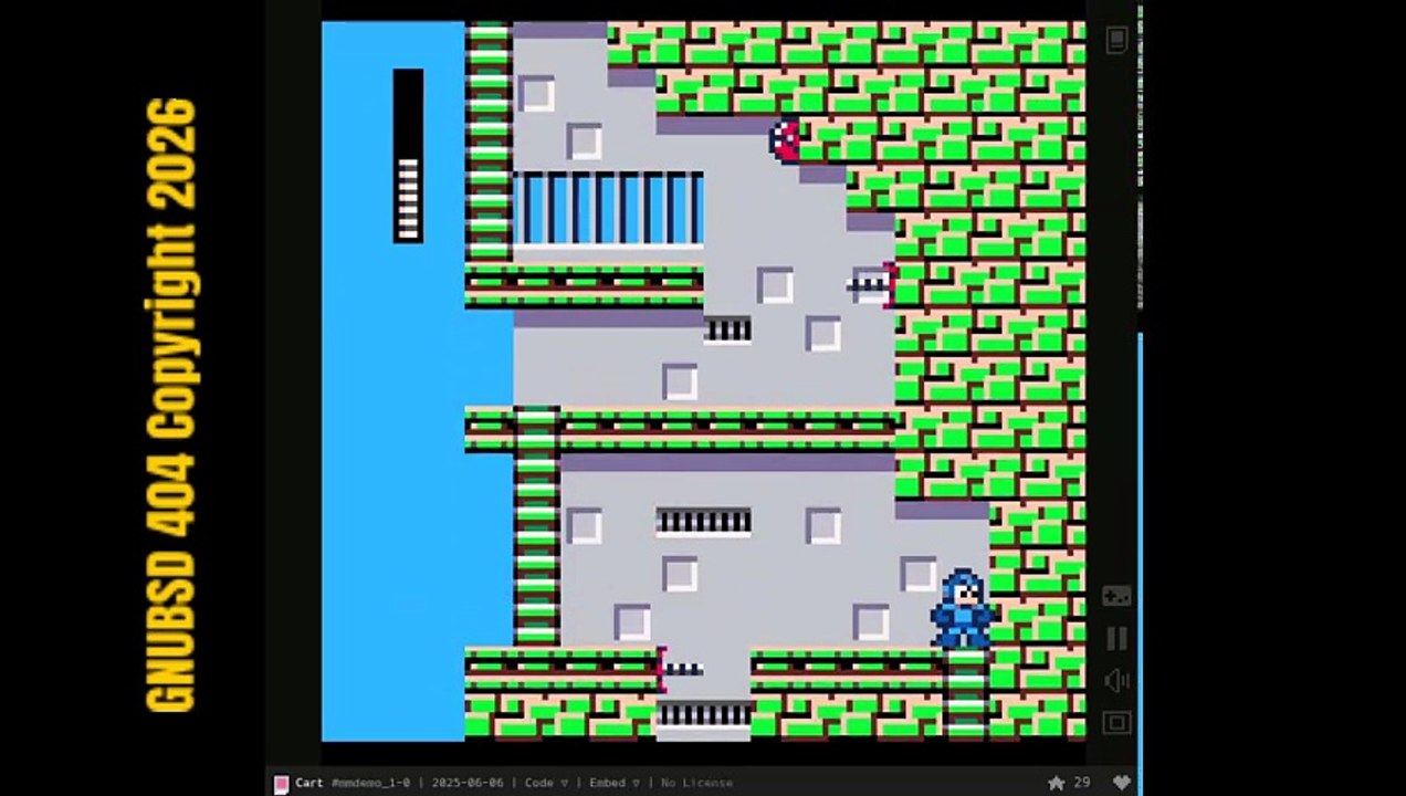 GNUBSD 404 Long N155 Mega Man Pico Demo (Linux/Web)