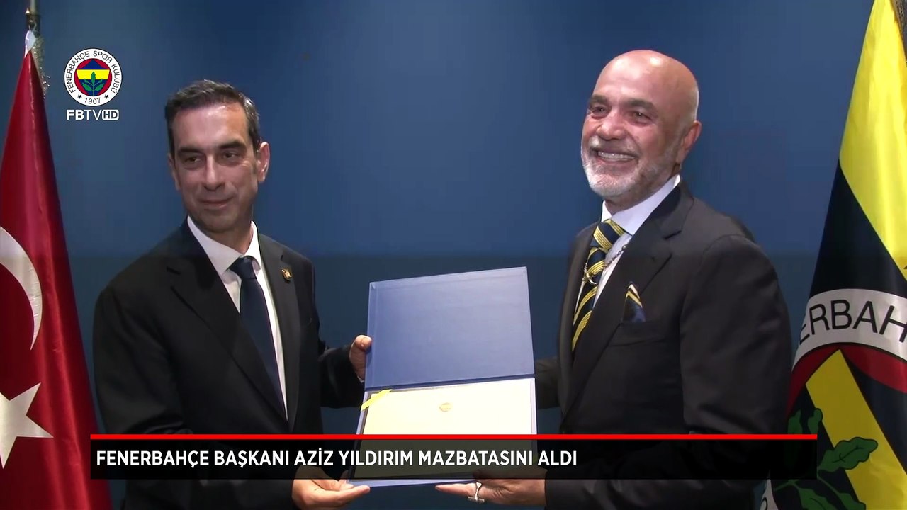 Fenerbahçe Başkanı Aziz Yıldırım mazbatasını aldı