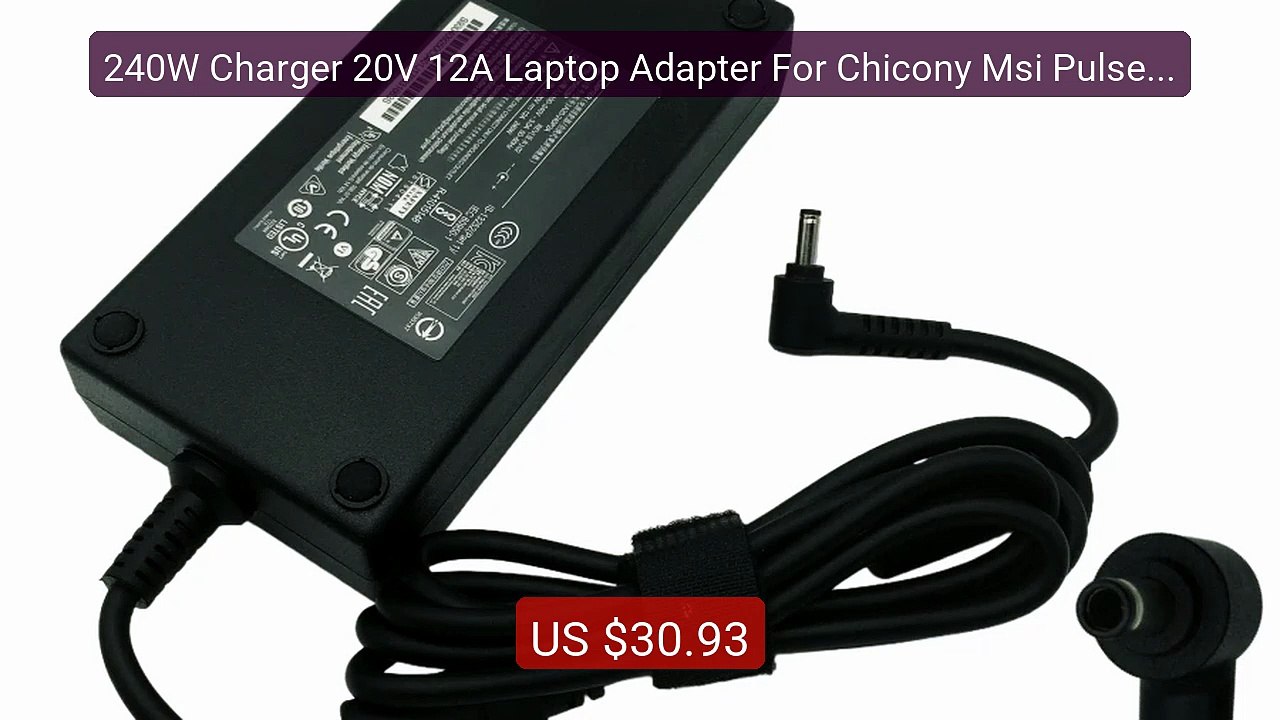 240W Charger 20V 12A Laptop Adapter For Chicony Msi Pulse GL66 12U... -- Best Deal 2026 | Shop Now!