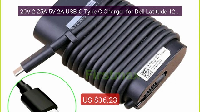 20V 2.25A 5V 2A USB-C Type C Charger for Dell Latitude 12 7210 727... Best Deal 2026 | Shop Now!