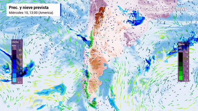 Lluvias, tormentas y nevadas en estas provincias de Argentina, antes de que el tiempo de un giro radical