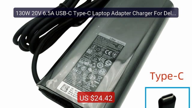 130W 20V 6.5A USB-C Type-C Laptop Adapter Charger For Dell XPS... Hot Deal 2026 | Limited Offer!