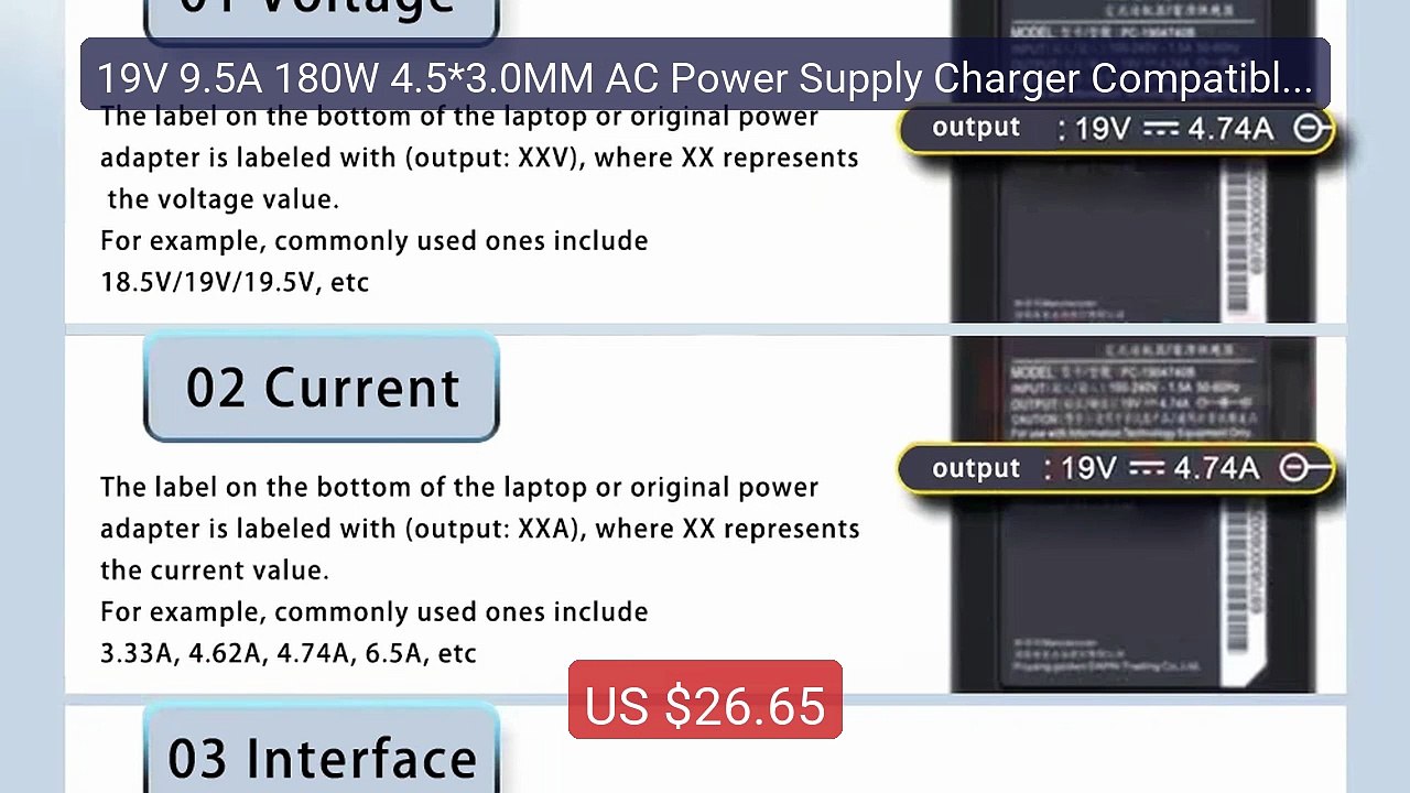 19V 9.5A 180W 4.5*3.0MM AC Power Supply Charger Compatible For... -- Best Buy 2026 | Great Quality!