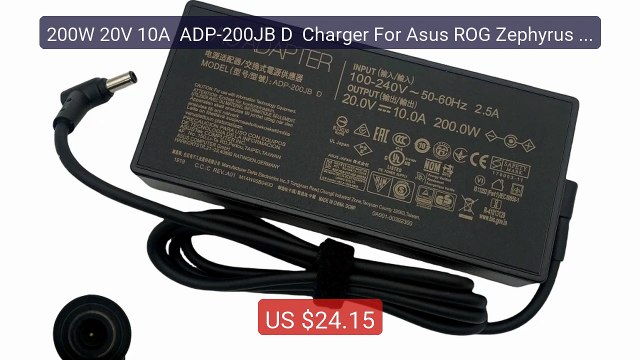 200W 20V 10A ADP-200JB D Charger For Asus ROG Zephyrus G1... Top Pick 2026 | Unbeatable Price!