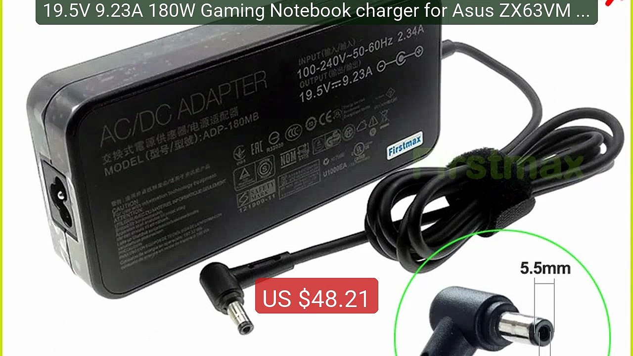19.5V 9.23A 180W Gaming Notebook charger for Asus ZX63VM ZX73V... -- Best Buy 2026 | Great Quality!