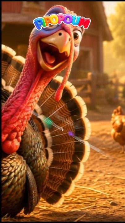 Comptine enfant dindon 🦃 Le Monsieur à Plumes | Chanson bébé animaux de la ferme - PipoPoum