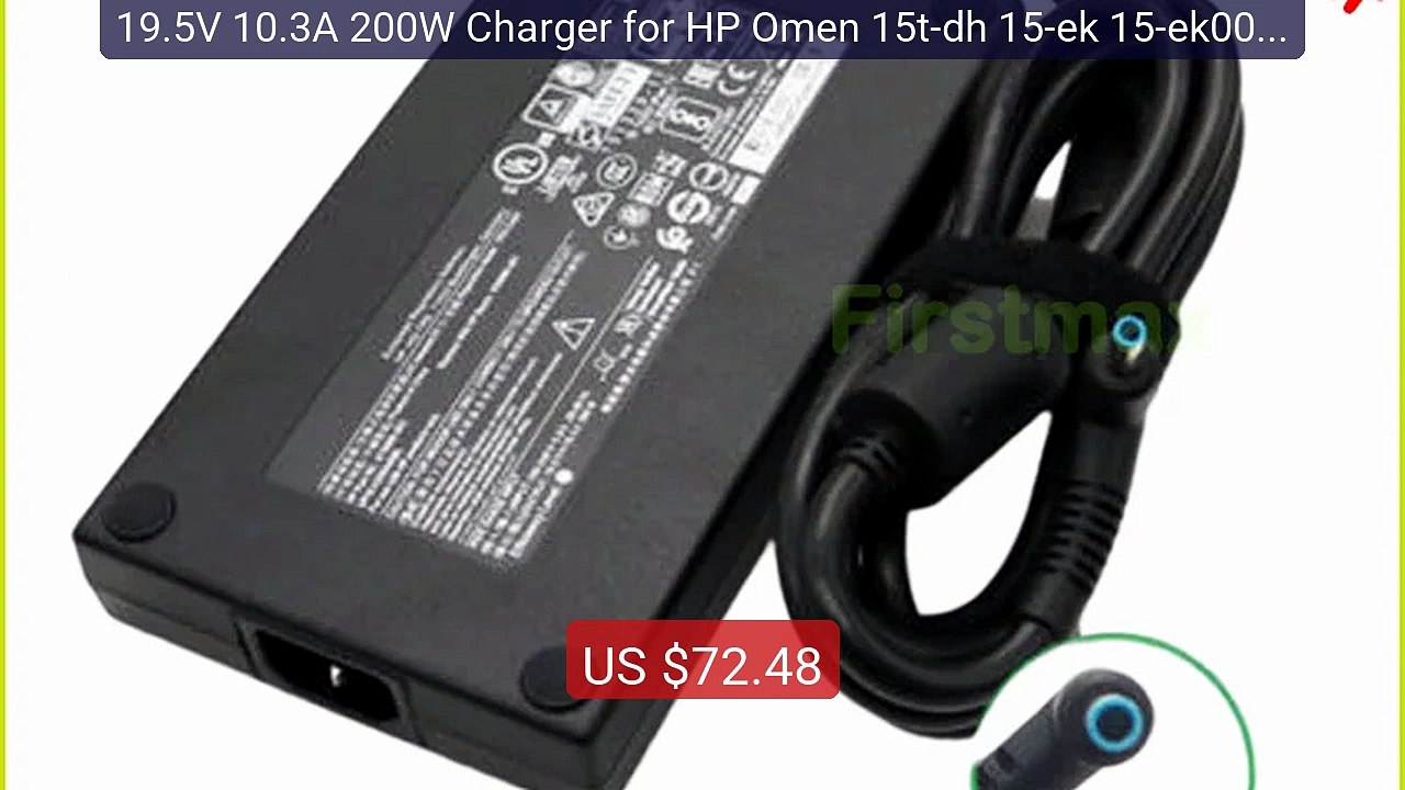 19.5V 10.3A 200W Charger for HP Omen 15t-dh 15...