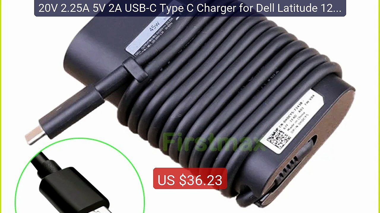 20V 2.25A 5V 2A USB-C Type C Charger for Dell Latitude 12 7210... -- Hot Deal 2026 | Limited Offer!