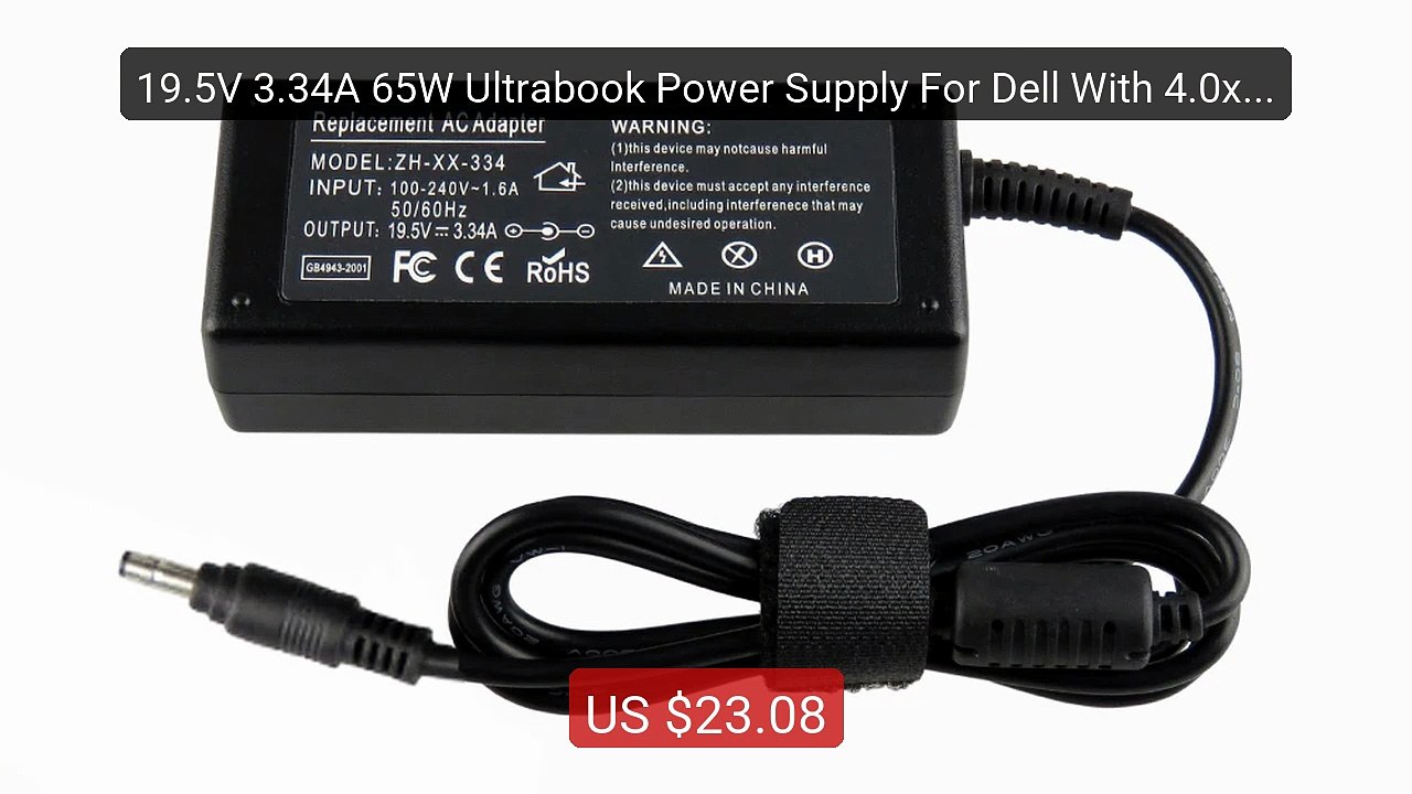 19.5V 3.34A 65W Ultrabook Power Supply For Dell With 4.0x1.7mm Bull... -- Top Rated 2026 | Buy Now!