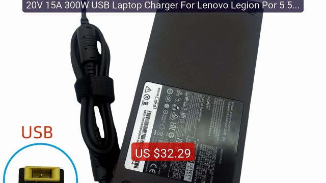 20V 15A 300W USB Laptop Charger For Lenovo Legion Por 5 5i 7 ... Amazing Value 2026 | Must Have!