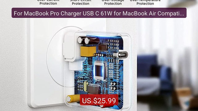 For MacBook Pro Charger USB C 61W for MacBook Air Compatible w... Best Buy 2026 | Great Quality!