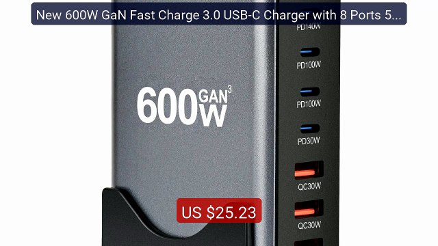 New 600W GaN Fast Charge 3.0 USB-C Charger with 8 Ports 5C3A PD, P... Best Deal 2026 | Shop Now!