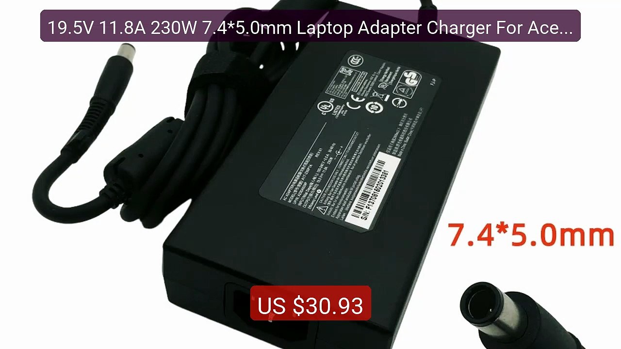 19.5V 11.8A 230W 7.4*5.0mm Laptop Adapter Charger For Acer Pre... -- Best Buy 2026 | Great Quality!