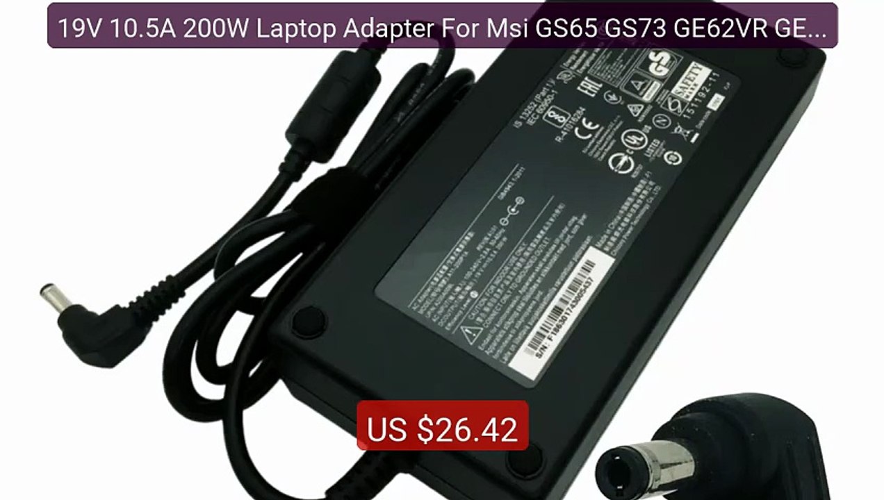 19V 10.5A 200W Laptop Adapter For Msi GS65 GS73 GE62VR GE63VR GP72... -- Best Deal 2026 | Shop Now!
