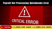 9_payroll not processing QuickBooks error