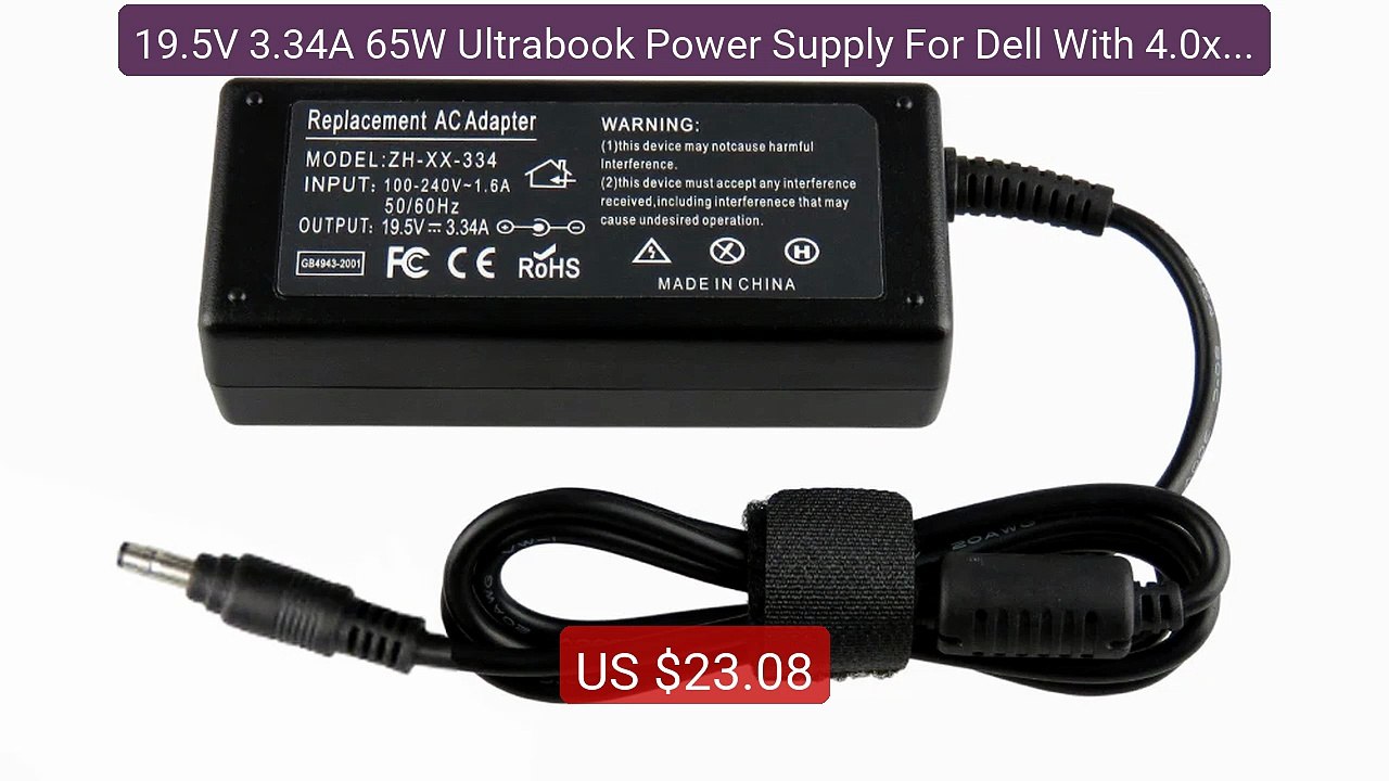 19.5V 3.34A 65W Ultrabook Power Supply For Dell With 4.0x1.7mm... -- Hot Deal 2026 | Limited Offer!