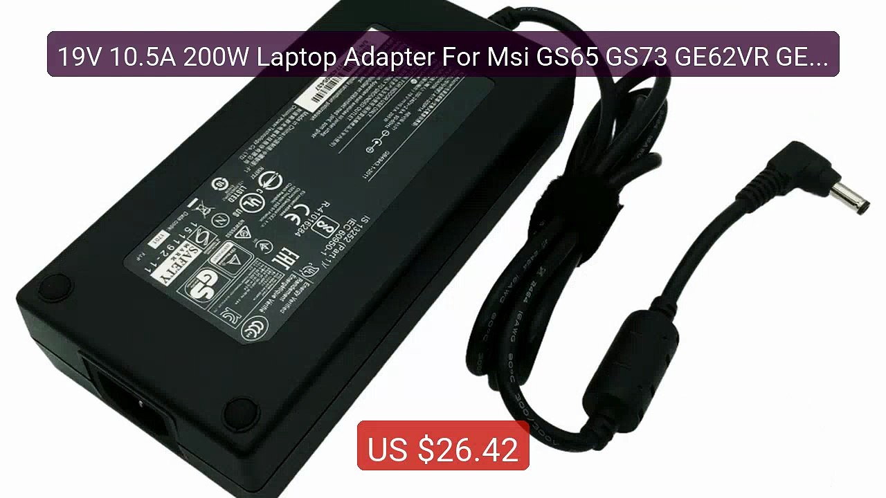 19V 10.5A 200W Laptop Adapter For Msi GS65 GS73 GE62VR GE63... -- Top Pick 2026 | Unbeatable Price!