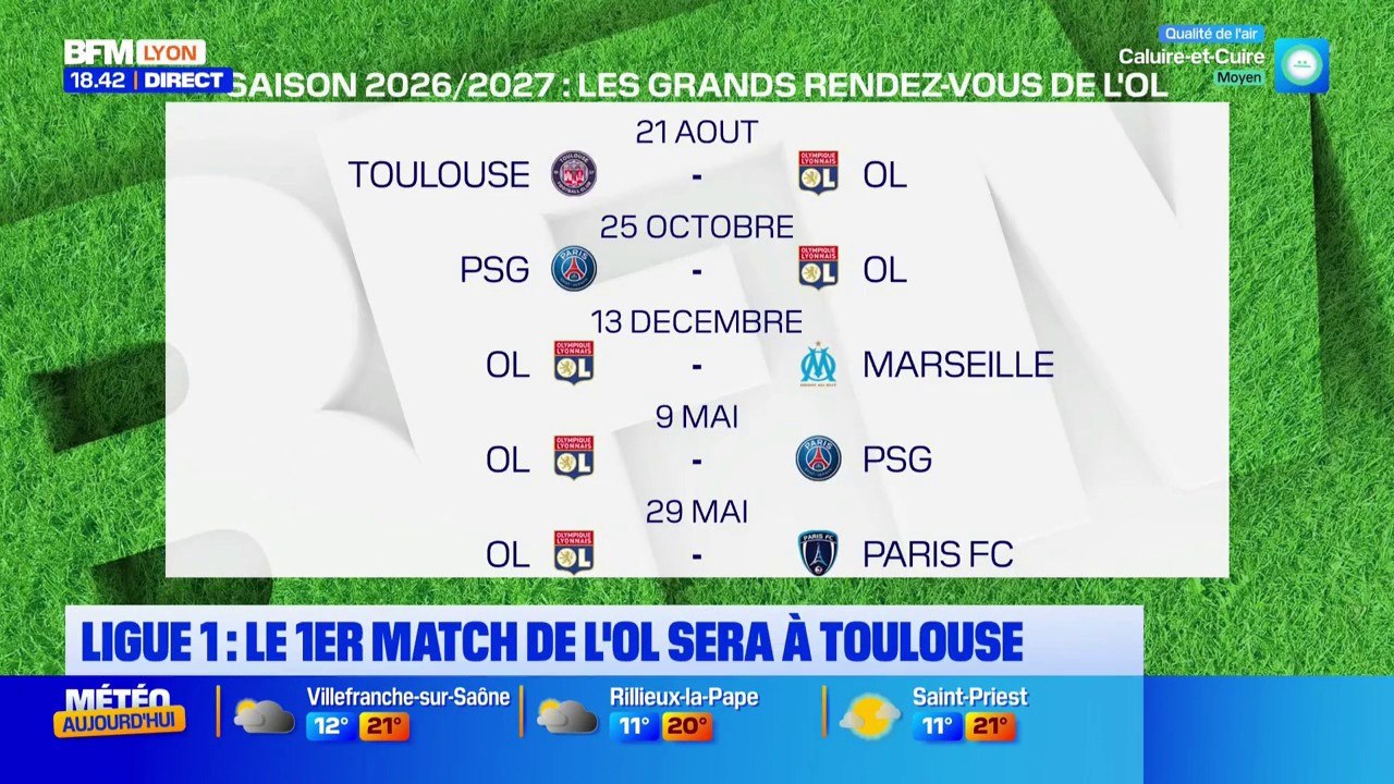 Ligue 1 : le calendrier de la saison 2026/2027 a été dévoilé
