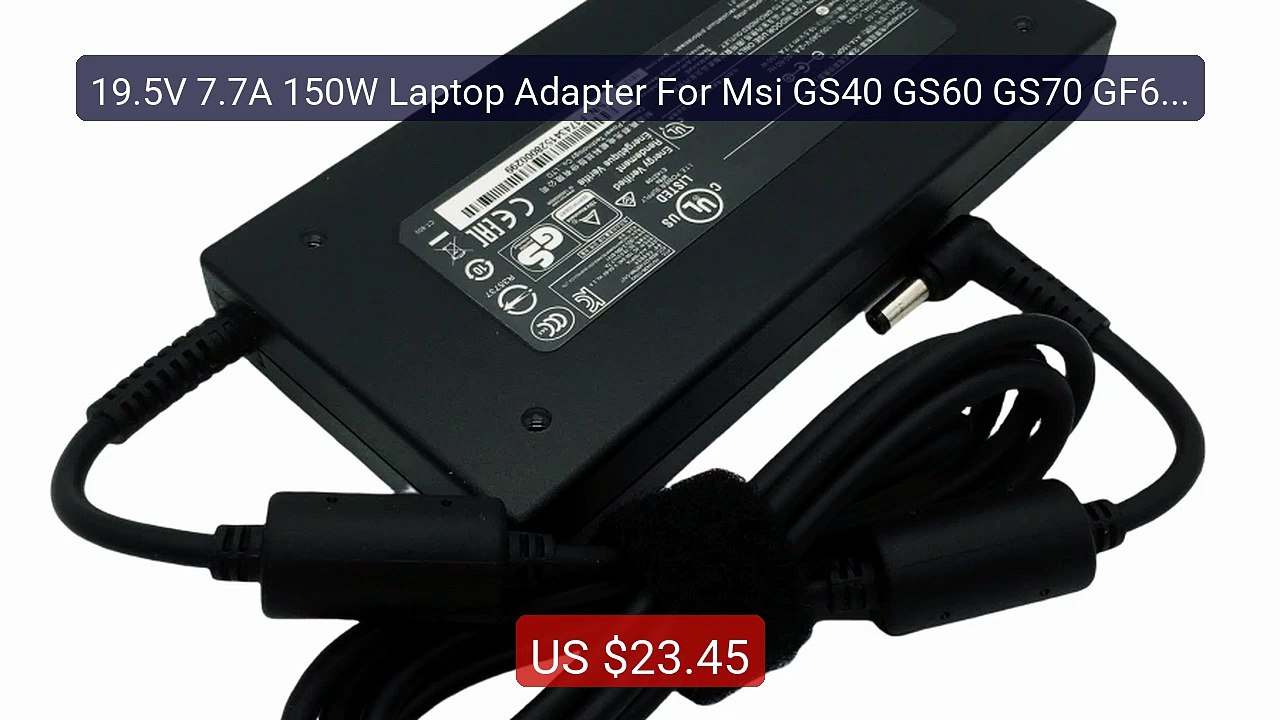 19.5V 7.7A 150W Laptop Adapter For Msi GS40 GS60 GS70 GF62 MS-16H7... -- Best Deal 2026 | Shop Now!