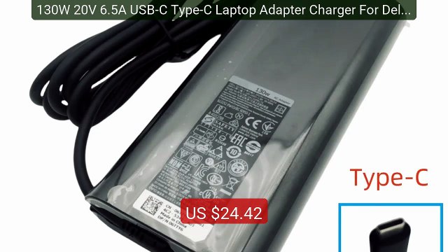 130W 20V 6.5A USB-C Type-C Laptop Adapter Charger For Dell XPS... Best Buy 2026 | Great Quality!