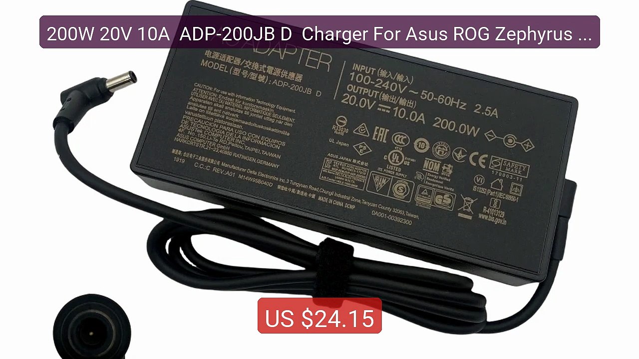 200W 20V 10A  ADP-200JB D  Charger For Asus ROG Zephyrus G15 G... -- Best Buy 2026 | Great Quality!