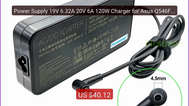 Power Supply 19V 6.32A 20V 6A 120W Charger for Asus Q546FD Q54... Hot Deal 2026 | Limited Offer!
