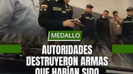Medellín destruyó 472 armas incautadas en operativos de seguridad.