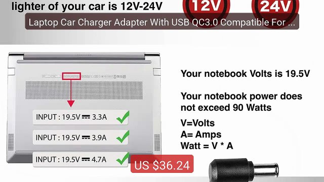 Laptop Car Charger Adapter With USB QC3.0 Compatible For SONY VAIO... Best Deal 2026 | Shop Now!