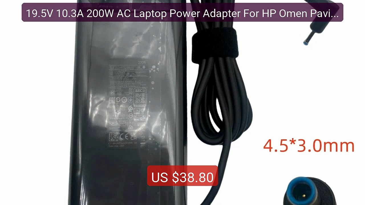 19.5V 10.3A 200W AC Laptop Power Adapter For HP Omen Pavilion Gamin... -- Top Rated 2026 | Buy Now!