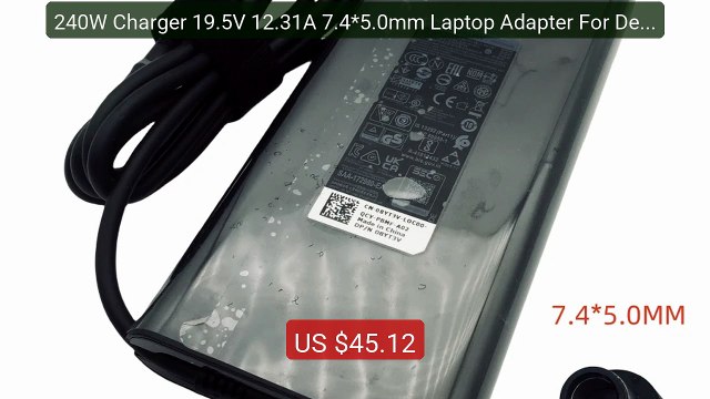 240W Charger 19.5V 12.31A 7.4*5.0mm Laptop Adapter For Dell P... Amazing Value 2026 | Must Have!