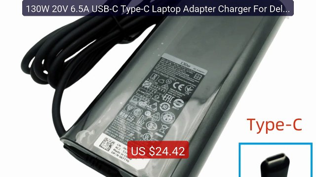 130W 20V 6.5A USB-C Type-C Laptop Adapter Charger For Dell XPS 15 ... Best Deal 2026 | Shop Now!