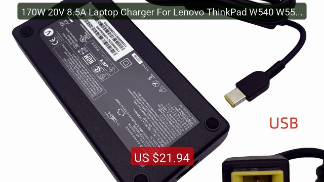 170W 20V 8.5A Laptop Charger For Lenovo ThinkPad W540 W550s P5... Hot Deal 2026 | Limited Offer!