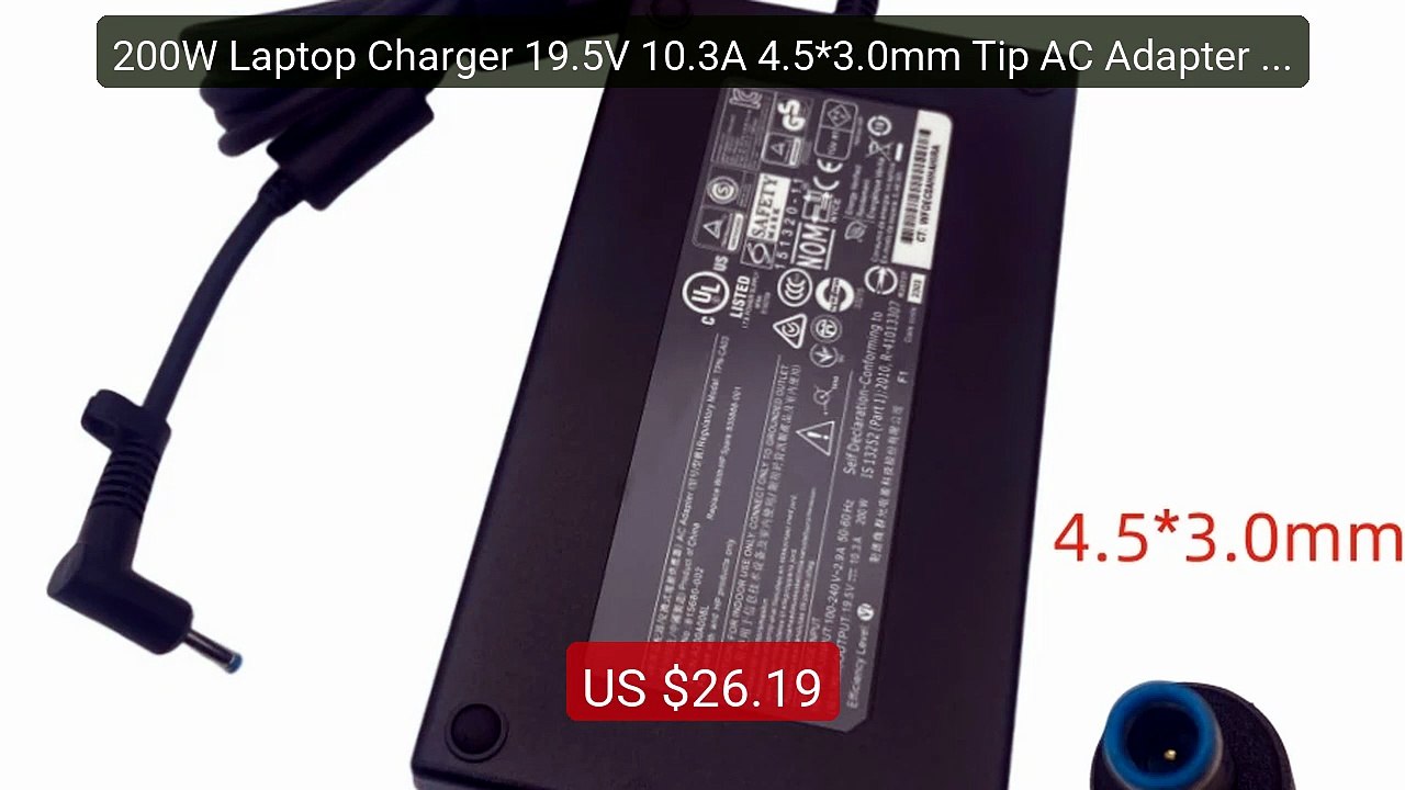 200W Laptop Charger 19.5V 10.3A 4.5*3.0mm Tip AC Adapter For HP OM... -- Best Deal 2026 | Shop Now!