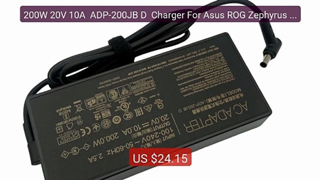 200W 20V 10A ADP-200JB D Charger For Asus ROG Zephyrus G15 G... Hot Deal 2026 | Limited Offer!