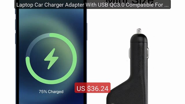Laptop Car Charger Adapter With USB QC3.0 Compatible For SONY ... Hot Deal 2026 | Limited Offer!