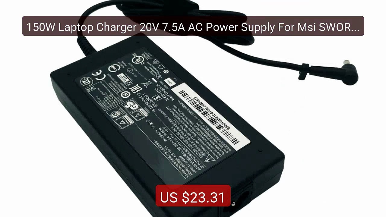 150W Laptop Charger 20V 7.5A AC Power Supply For Msi SWORD 15 17 WF... -- Top Rated 2026 | Buy Now!