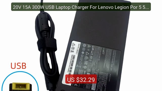 20V 15A 300W USB Laptop Charger For Lenovo Legion Por 5 5i ... Top Pick 2026 | Unbeatable Price!