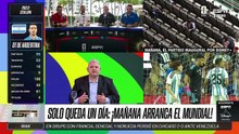 Una figura de ESPN se fue al pasto contra la Selección Argentina a un dia del Mundial: “Me genera angustia”