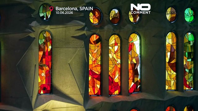 España, papa León XIV bendice nueva torre de la Sagrada Familia, la iglesia más alta
