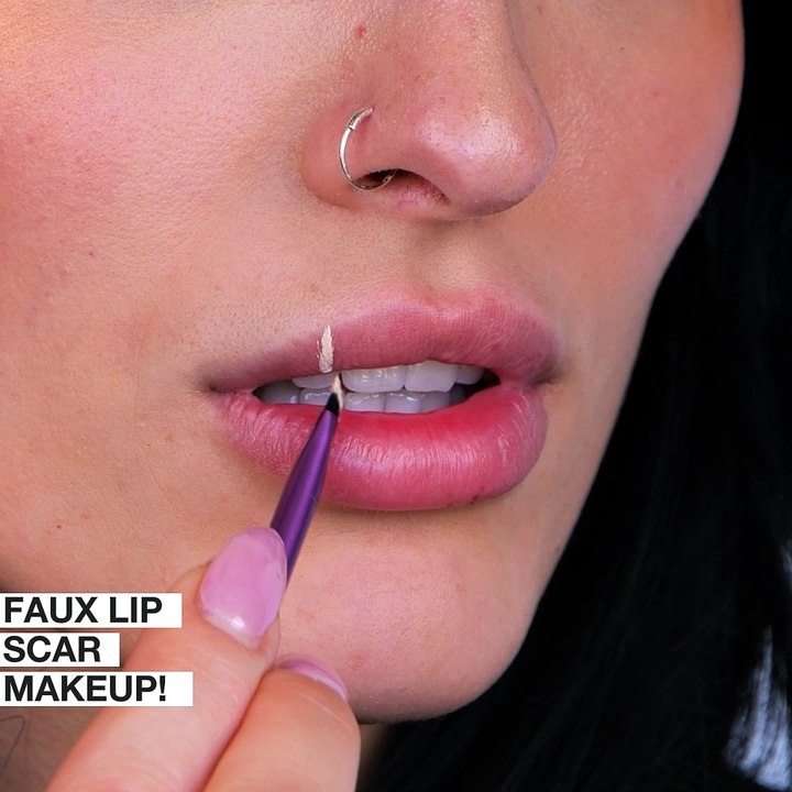 Craft the perfect lip scar for Halloween thrills 👀💀