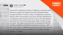 Trump dakwa AS melalukan 100 juta tong minyak di Selat Hormuz