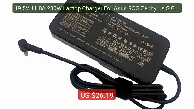 19.5V 11.8A 230W Laptop Charger For Asus ROG Zephyrus S GX7... Top Pick 2026 | Unbeatable Price!