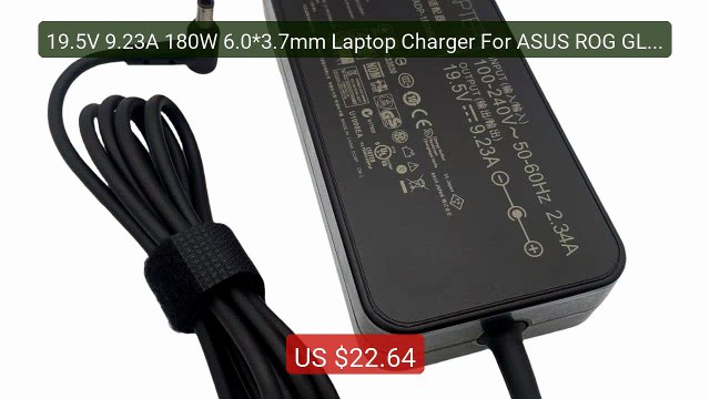19.5V 9.23A 180W 6.0*3.7mm Laptop Charger For ASUS ROG GL504 ... Amazing Value 2026 | Must Have!