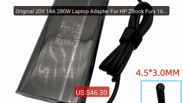 Original 20V 14A 280W Laptop Adapter For HP ZBook Fury 16 G8 G... Hot Deal 2026 | Limited Offer!