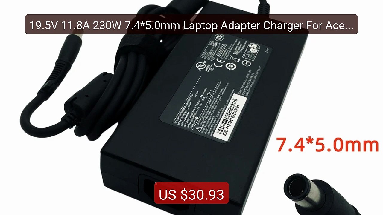 19.5V 11.8A 230W 7.4*5.0mm Laptop Adapter Charger For Acer Pre... -- Hot Deal 2026 | Limited Offer!