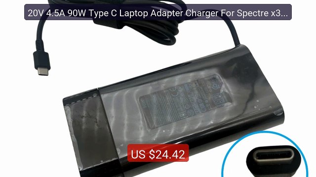 20V 4.5A 90W Type C Laptop Adapter Charger For Spectre x360 15 TPN... Best Deal 2026 | Shop Now!