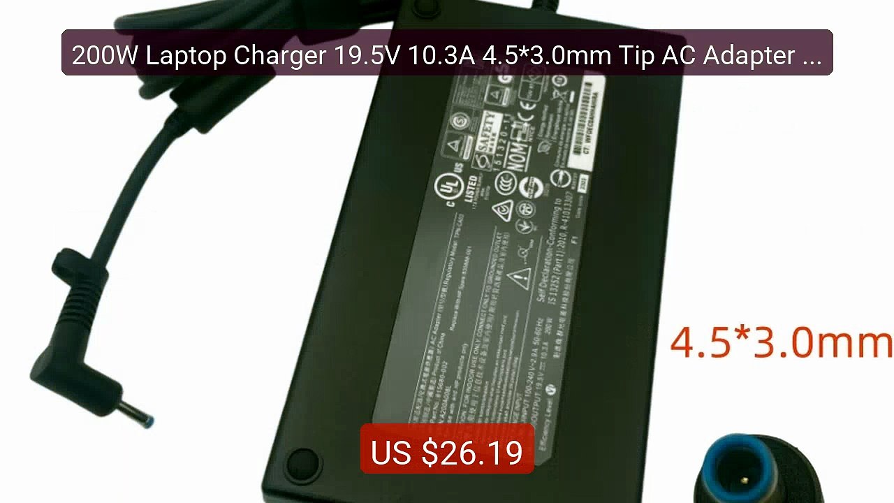 200W Laptop Charger 19.5V 10.3A 4.5*3.0mm Tip AC Adapter For H... -- Hot Deal 2026 | Limited Offer!