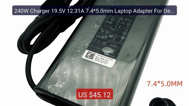 240W Charger 19.5V 12.31A 7.4*5.0mm Laptop Adapter For Dell Pr... Best Buy 2026 | Great Quality!