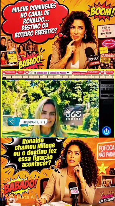 _👀⚽ #MileneDomingues vai à Copa no canal de #RonaldoFenomeno... maturidade ou capítulo mal encerrado